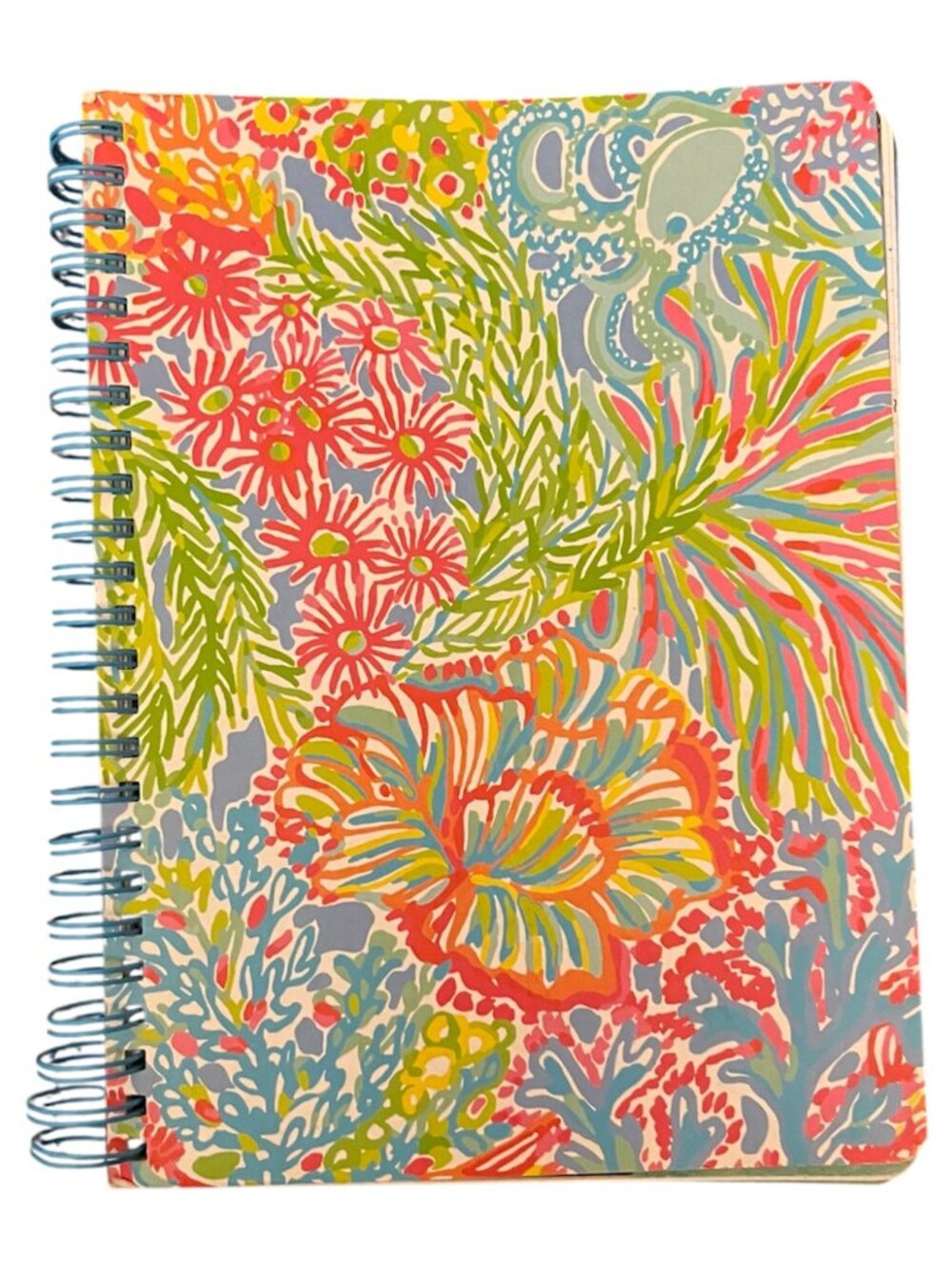 Mini Lilly Pulitzer Lined Spiral Notebook in Lovers Coral Pattern